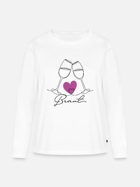 Poltern mit Stil - Frauen Premium Bio Langarmshirt - Weiß