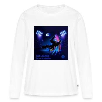 Women's Euro Football 2022 - Women's Premium Organic Long Sleeve Shirt - white - Front - Julia (174cm)