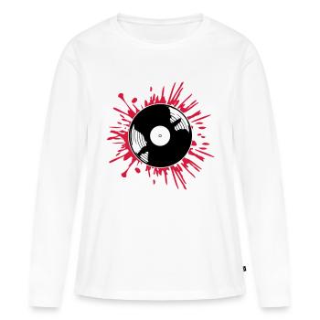Blood Drops Record Splashes of Color - Women's Premium Organic Long Sleeve Shirt - white - Front - Julia (174cm)