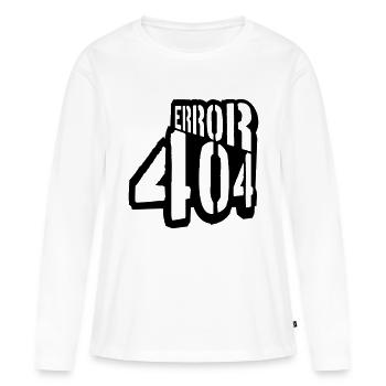 Message d’erreur 404 du problème - T-shirt manches longues Premium bio Femme - blanc - Devant - Julia (174cm)