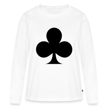 LE TREFLE - T-shirt manches longues Premium bio Femme - blanc - Devant - Julia (174cm)