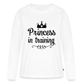 Princess in Training - Frauen Premium Bio Langarmshirt - Weiß - Vorne - Julia (174cm)