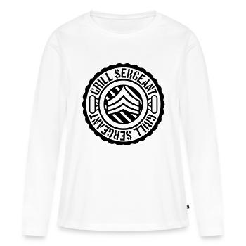 Grillfest Grill Sergeant Stempel - Frauen Premium Bio Langarmshirt - Weiß - Vorne - Julia (174cm)