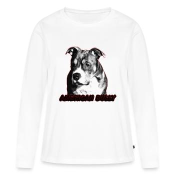 American Bully Pocket - Women's Premium Organic Long Sleeve Shirt - white - Front - Julia (174cm)