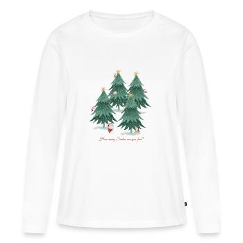 Hide and seek Santa - Women's Premium Organic Long Sleeve Shirt - white - Front - Julia (174cm)
