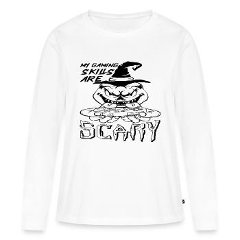 My Gaming Skills are Scary - Frauen Premium Bio Langarmshirt - Weiß - Vorne - Julia (174cm)
