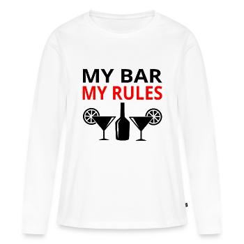 Bar - T-shirt manches longues Premium bio Femme - blanc - Devant - Julia (174cm)