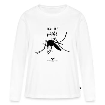 Spreewald Gib mir einen Kuss! - Frauen Premium Bio Langarmshirt - Weiß - Vorne - Julia (174cm)