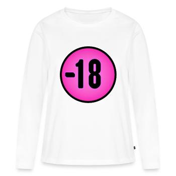 prohibited at least 18 years of age - Women's Premium Organic Long Sleeve Shirt - white - Front - Julia (174cm)