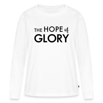 the hope of glory - Frauen Premium Bio Langarmshirt - Weiß - Vorne - Julia (174cm)