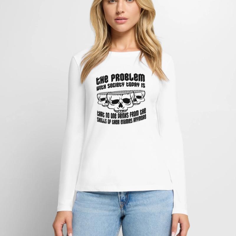 drinks from enemies skulls Women's Premium Organic Long Sleeve Shirt