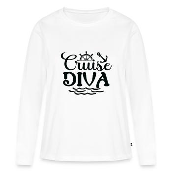 Cruise Diva - Frauen Premium Bio Langarmshirt - Weiß - Vorne - Julia (174cm)