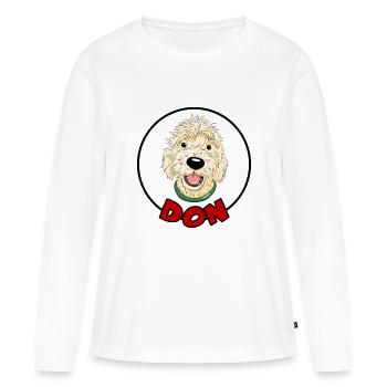DonComic1 2 - T-shirt manches longues Premium bio Femme - blanc - Devant - Julia (174cm)