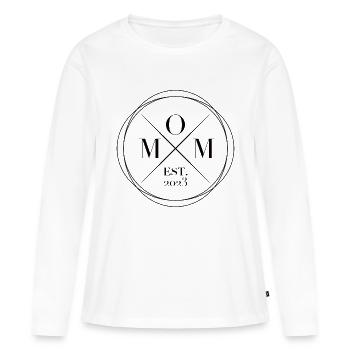 MOM EST 2023 expectant mother family parents - Women's Premium Organic Long Sleeve Shirt - white - Front - Julia (174cm)