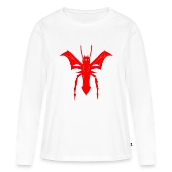 Araignée volante - T-shirt manches longues Premium bio Femme - blanc - Devant - Julia (174cm)
