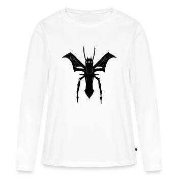 Araignée volante - T-shirt manches longues Premium bio Femme - blanc - Devant - Julia (174cm)