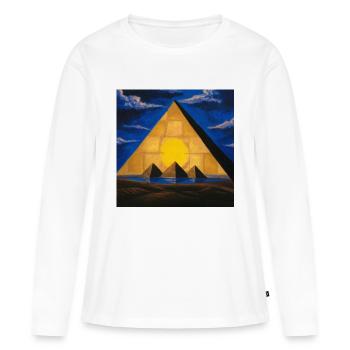 Great Pyramid - Women's Premium Organic Long Sleeve Shirt - white - Front - Julia (174cm)