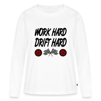 Auto - Frauen Premium Bio Langarmshirt - Weiß - Vorne - Julia (174cm)