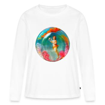 venus in der seifenblase - Frauen Premium Bio Langarmshirt - Weiß - Vorne - Julia (174cm)