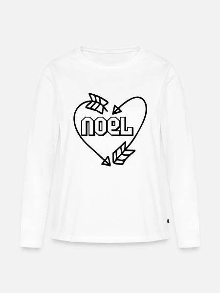 Noel - Frauen Premium Bio Langarmshirt - Weiß