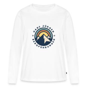 Rustikal Gebirge - Frauen Premium Bio Langarmshirt - Weiß - Vorne - Julia (174cm)