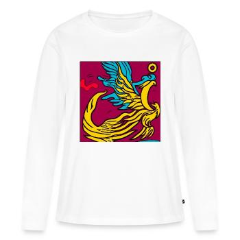 Illustration d’un phénix, style vectoriel - T-shirt manches longues Premium bio Femme - blanc - Devant - Julia (174cm)