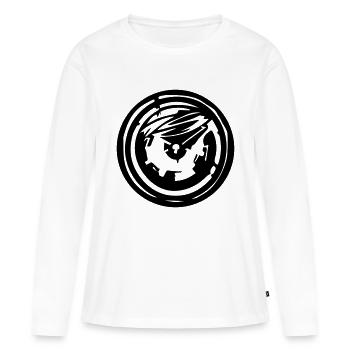 Carte - T-shirt manches longues Premium bio Femme - blanc - Devant - Julia (174cm)