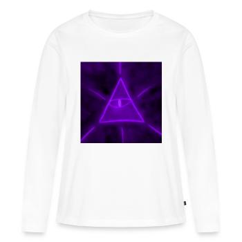 HÖCHSTES LILA SEIN - Frauen Premium Bio Langarmshirt - Weiß - Vorne - Julia (174cm)