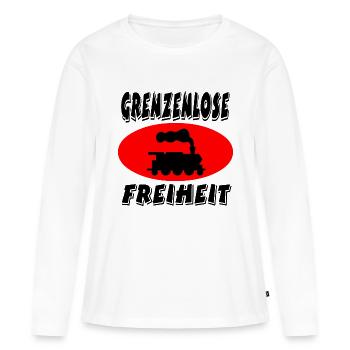 Eisenbahn - Frauen Premium Bio Langarmshirt - Weiß - Vorne - Julia (174cm)