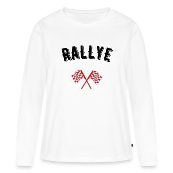 rallye - T-shirt manches longues Premium bio Femme - blanc - Devant - Julia (174cm)