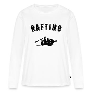 rafting - T-shirt manches longues Premium bio Femme - blanc - Devant - Julia (174cm)