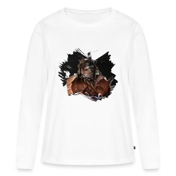 Krampus Percht Devil 2323 - T-shirt manches longues Premium bio Femme - blanc - Devant - Julia (174cm)