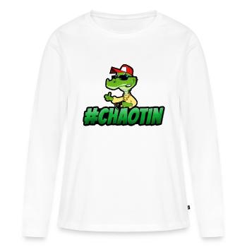 #Chaotin - Frauen Premium Bio Langarmshirt - Weiß - Vorne - Julia (174cm)