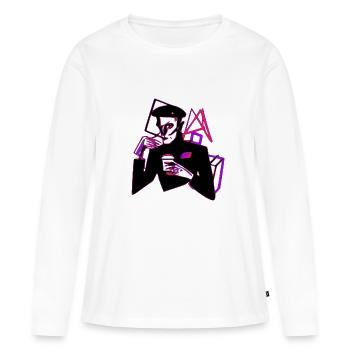 Toro le cyber punk - T-shirt manches longues Premium bio Femme - blanc - Devant - Julia (174cm)