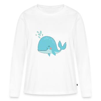 Choix sucré - T-shirt manches longues Premium bio Femme - blanc - Devant - Julia (174cm)