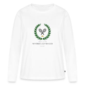 Montreux tennis Club - T-shirt manches longues Premium bio Femme - blanc - Devant - Julia (174cm)