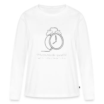 Moments de qualité Language de l amour - T-shirt manches longues Premium bio Femme - blanc - Devant - Julia (174cm)