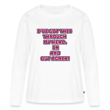witziges Nicht-Nachdenken-Design / lustige Sprüche - Frauen Premium Bio Langarmshirt - Weiß - Vorne - Julia (174cm)