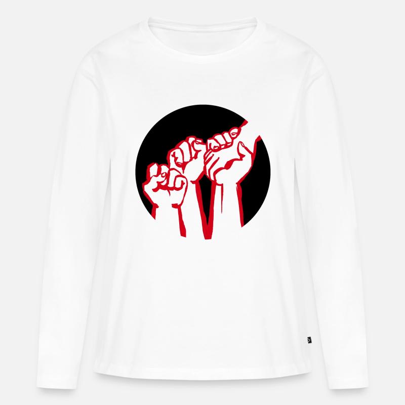 fists2a - Women's Premium Organic Long Sleeve Shirt - white