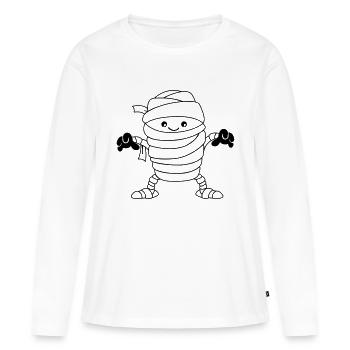 momie - T-shirt manches longues Premium bio Femme - blanc - Devant - Julia (174cm)