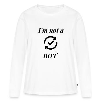 bot of internet - Women's Premium Organic Long Sleeve Shirt - white - Front - Julia (174cm)