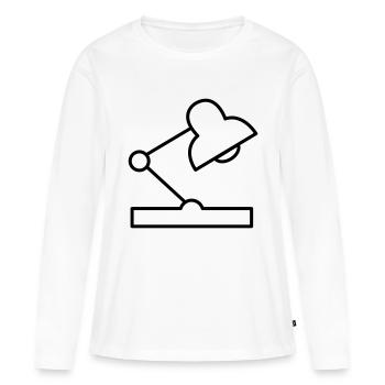 schreibtischlampe - Frauen Premium Bio Langarmshirt - Weiß - Vorne - Julia (174cm)