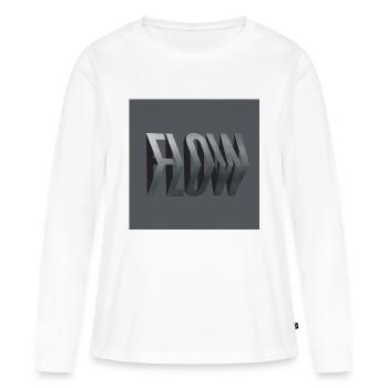 Flow - Frauen Premium Bio Langarmshirt - Weiß - Vorne - Julia (174cm)