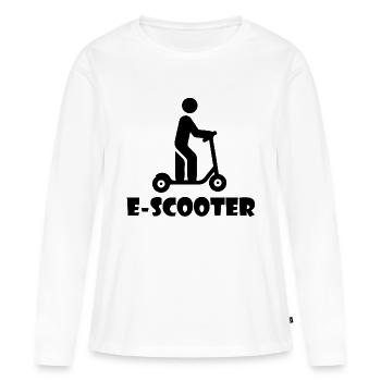 Roller Scooter E-Scooter - T-shirt manches longues Premium bio Femme - blanc - Devant - Julia (174cm)