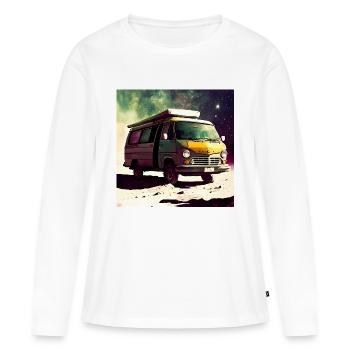 Space Wohnmobil - Frauen Premium Bio Langarmshirt - Weiß - Vorne - Julia (174cm)