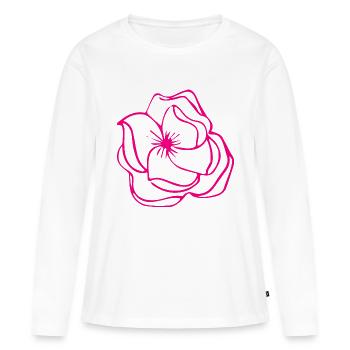Flower Flower Plant - Women's Premium Organic Long Sleeve Shirt - white - Front - Julia (174cm)
