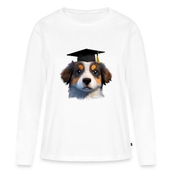 Bachelor Australian Shepherd Study Uni - Women's Premium Organic Long Sleeve Shirt - white - Front - Julia (174cm)