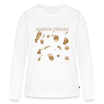 Espresso vous-même - T-shirt manches longues Premium bio Femme - blanc - Devant - Julia (174cm)