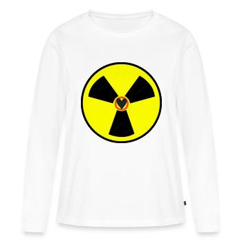 Radioaktive Gefahr - Frauen Premium Bio Langarmshirt - Weiß - Vorne - Julia (174cm)