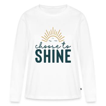 Choisissez de briller - T-shirt manches longues Premium bio Femme - blanc - Devant - Julia (174cm)